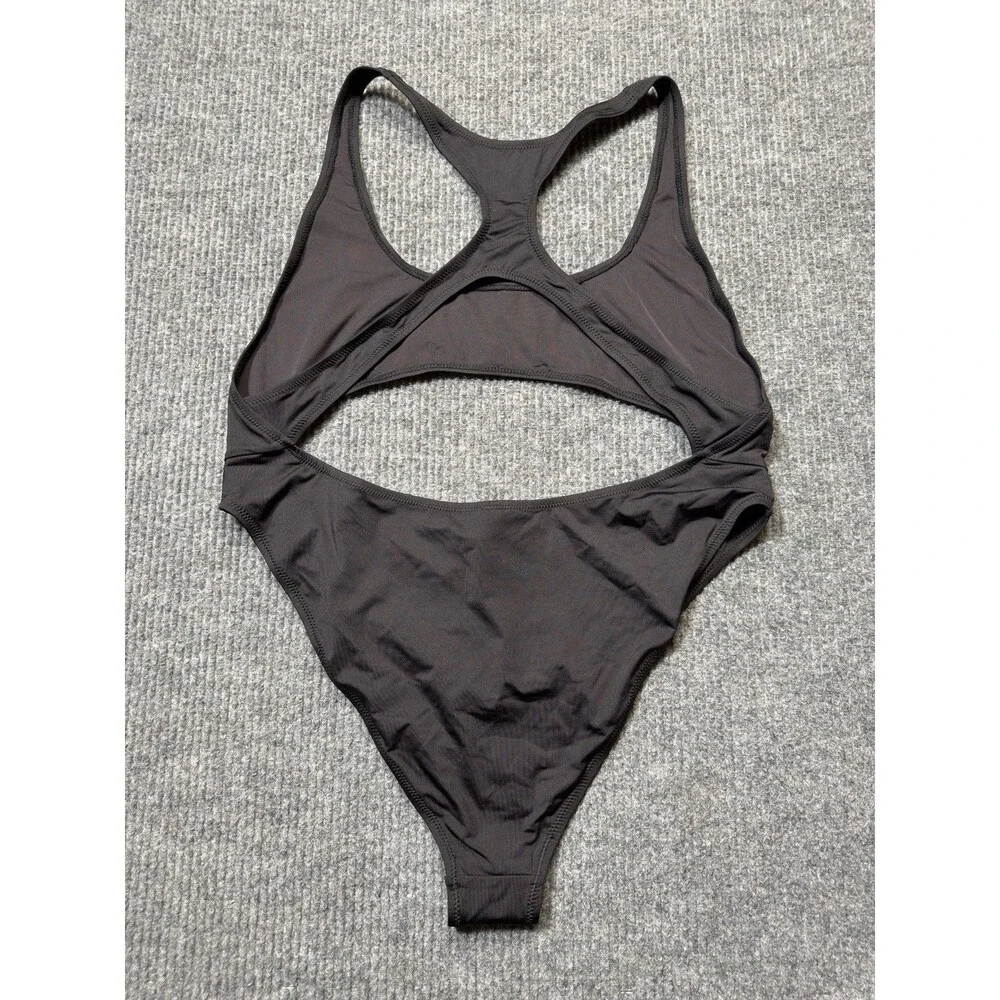 Skims Swims Women Size 3X Cut Out Monokini One Piece Swimsuit Black SW-MKN-0012